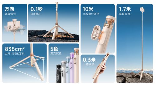 启“落地开”自拍杆新纪元！ 重新定义影像自由九游会真人游戏第一品牌SEAJIC施吉客开(图2)